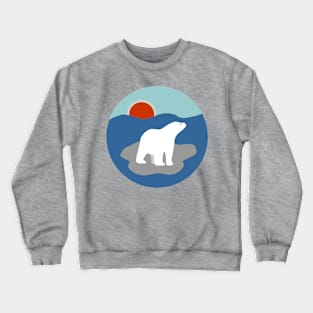 Polar Bear on Ice Floe Crewneck Sweatshirt